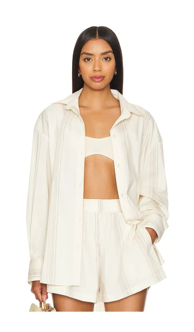 Faithfull The Brand En Vau Oversized Shirt In Cream