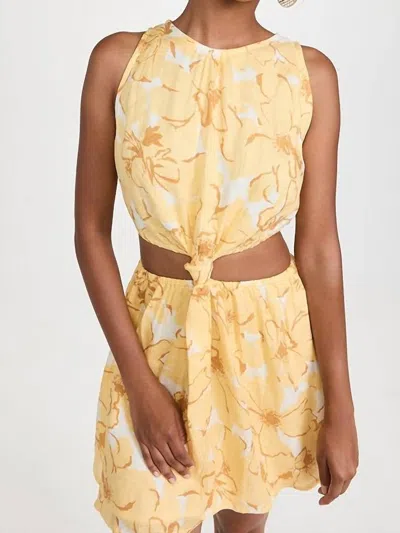 Faithfull The Brand Enditha Linen Mini Dress In Willa Floral Print