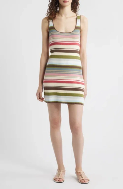 Faithfull The Brand Enya Stripe Tank Minidress In Meleu Stripe - Multi