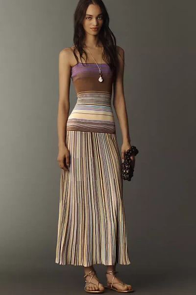 Faithfull The Brand Esenia Drop-waist Knit Dress In Multi