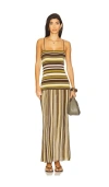 Faithfull The Brand Essenia Knit Dress In Green