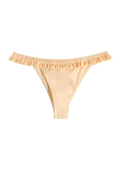 Faithfull The Brand Esterel Frill Bikini Briefs In White