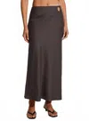 Faithfull The Brand Estina Skirt In Charcoal In Pink