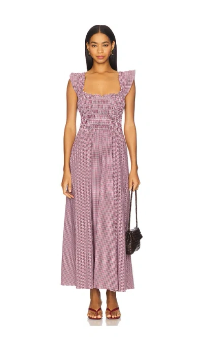 Faithfull The Brand Eudora Midi Dress In Purple