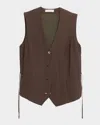 Faithfull The Brand Eva Linen-blend Vest In Brown