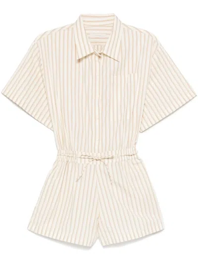 Faithfull The Brand Faia Playsuit In Neutrals