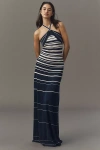 Faithfull The Brand Faithfull Axel Halter Maxi Dress In Blue