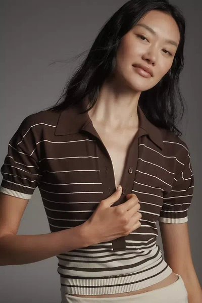 Faithfull The Brand Faithfull Sable Short-sleeve Polo Sweater