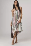 Faithfull The Brand Faithfull Strapless Smocked Midi Dress In Green