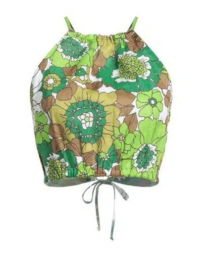 Faithfull The Brand Woman Top Acid Green Size 4 Linen