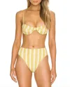 Faithfull The Brand Farrah Bikini Top In Temara Stripe Print In Multi