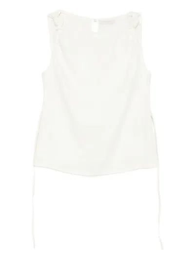 Faithfull The Brand Flor Knot-detail Top In White