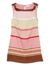 Faithfull The Brand Flor Knot Striped Mini Dress In Pink