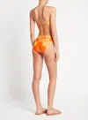 Faithfull The Brand Floral High Waist Bikini Bottoms In Orange