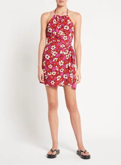 Faithfull The Brand Floral Mini Dress In Brown