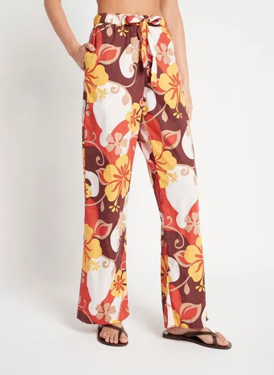 Faithfull The Brand Floral Pants In Brown