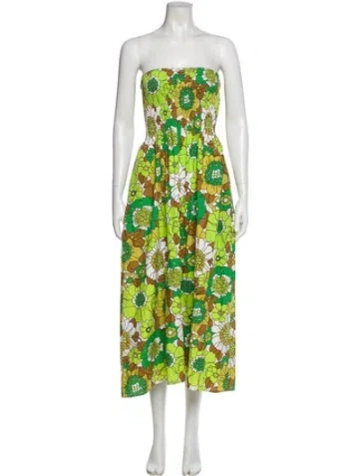 Pre-owned Faithfull The Brand Floral Print Midi Length Dress In Multi