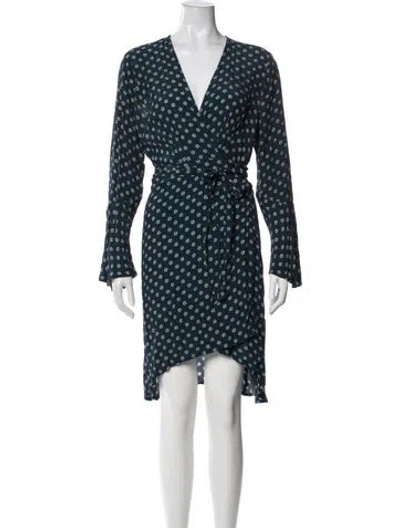 Pre-owned Faithfull The Brand Floral Print Robe In Blue
