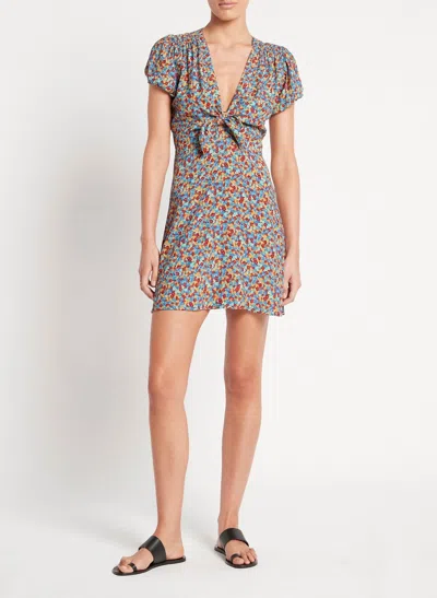 Faithfull The Brand Floral Puff Sleeve Mini Dress In Multi