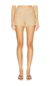 Faithfull The Brand Florine Mini Shorts In 酱色