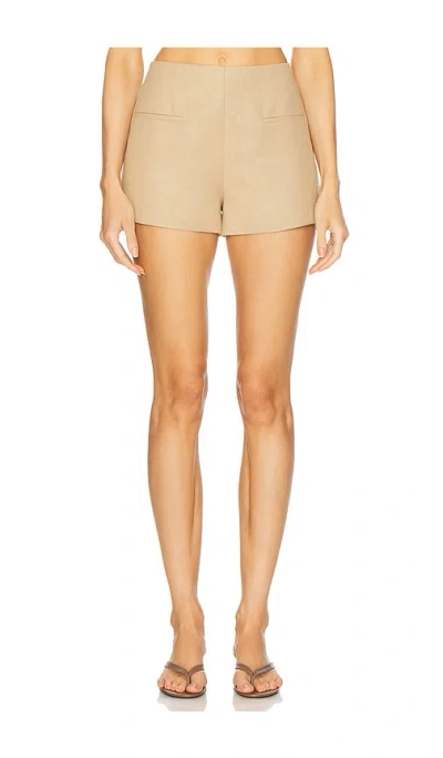 Faithfull The Brand Florine Mini Shorts In 酱色