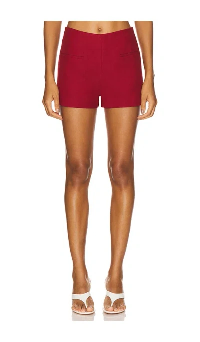 Faithfull The Brand Florine Mini Shorts In Red