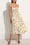 Faithfull The Brand Francesca Midi Dress In Beige