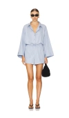 Faithfull The Brand Freja Playsuit In Blue Pinstripe