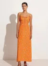 Faithfull The Brand Gita Midi Dress Audrey Floral In Orange