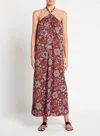 Faithfull The Brand Halter Neck Floral Maxi Dress In Multi
