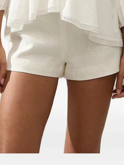 Faithfull The Brand Hardy Cuffed Shorts In Neutral
