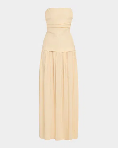 Faithfull The Brand Hedy Strapless Drop-waist Maxi Dress