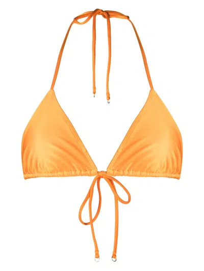 Faithfull The Brand Hollis Bikini Top In Orange