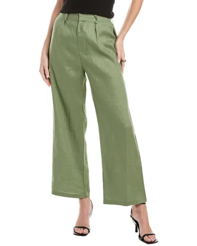 Faithfull The Brand Ida Linen Pant In Green