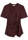 Faithfull The Brand Ida Wrap Blazer In Burgundy
