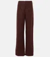 Faithfull The Brand Isotta High-rise Linen Straight Pants In Brown