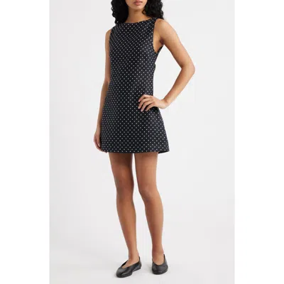 Faithfull The Brand Jacie Polka Dot Open Back Linen Minidress In Multi