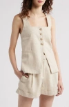 Faithfull The Brand Jackie Linen Vest In Natural
