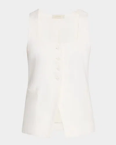 Faithfull The Brand Jackie Linen Vest In White