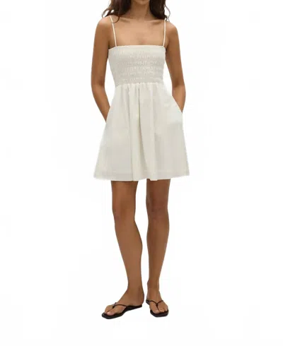 Faithfull The Brand Jean Mini Dress In White