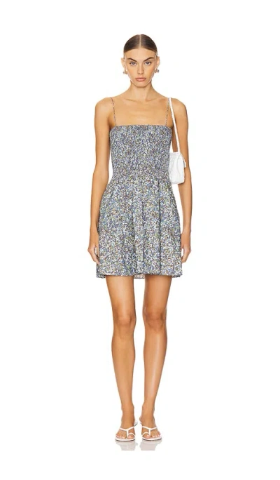Faithfull The Brand Josa Mini Dress In Meander Blue