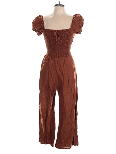Pre-owned Faithfull The Brand Jumpsuit In Brown