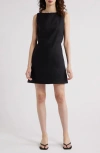 Faithfull The Brand Kelly Linen Minidress In Black