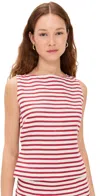 Faithfull The Brand Kelly Top Breton Stripe Red In Breton Stripe Red