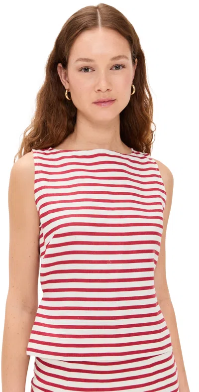 Faithfull The Brand Kelly Top Breton Stripe Red