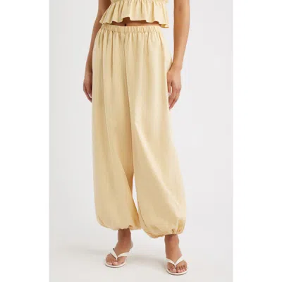Faithfull The Brand Kortez Linen Balloon Pants In Yellow