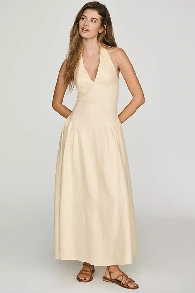 Faithfull The Brand La Cala Linen Maxi Dress In Neutral