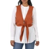 Faithfull The Brand Ladies Plain Spice Dalaila Tie Top In Plain Spice