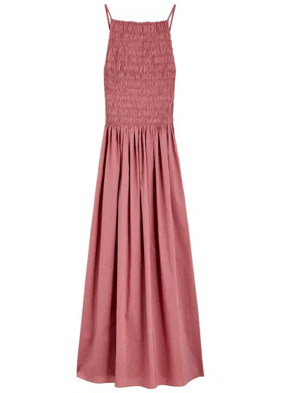 Faithfull The Brand Laia Smocked Cotton Maxi Dress