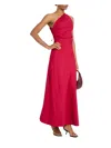 Faithfull The Brand Laureles One-shoulder Ruched Maxi Dress In Raspberry In Red
